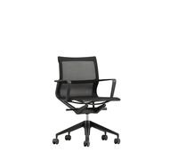 Vitra Chaise de bureau Physix Piètement à cinq étoiles - noir profond - 06 perle noire - Noir foncé - roulettes pour sols durs
