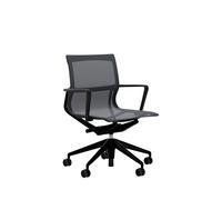 Vitra Chaise de bureau Physix Piètement à cinq étoiles - noir profond - 08 gris caillou - Noir foncé - roulettes pour sols durs