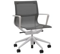 Vitra Chaise de bureau Physix Piètement à cinq étoiles - soft grey - 06 perle noire - Gris doux - roulettes pour sols durs