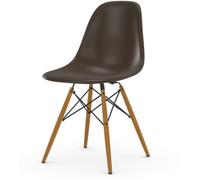 Vitra Chaise Eames en fibre de verre DSW - Elephant Hide Grey - Frêne couleur miel