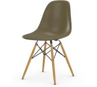 Vitra Chaise Eames en fibre de verre DSW - érable jaune - Raw Umber