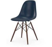 Vitra Chaise Eames en fibre de verre DSW - Navy Blue - érable foncé
