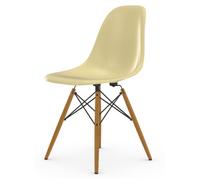 Vitra Chaise Eames en fibre de verre DSW - Parchment - Frêne couleur miel