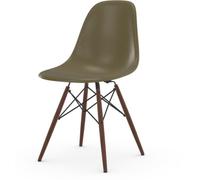 Vitra Chaise Eames en fibre de verre DSW - Raw Umber - érable foncé