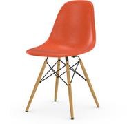 Vitra Chaise Eames en fibre de verre DSW - Red Orange - érable jaune