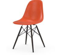 Vitra Chaise Eames en fibre de verre DSW - Red Orange - érable noir