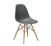 Vitra Chaise Eames Plastic Side Chair DSW RE gris, Designer Charles & Ray Eames, 46.5x83x55 cm
