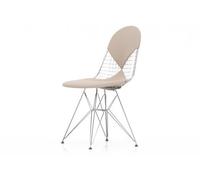 Vitra Chaise métallique DKR-2 - chromé - Hopsak - nude/ivoire - patin pour sols durs