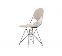 Vitra Chaise métallique DKR-2 - noir - Hopsak - nude/ivoire - patin pour sols durs