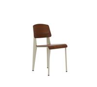 Vitra Chaise Standard - Prouvé Blanc Colombe (écru) - noyer - pigment noir