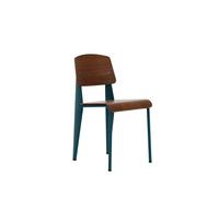 Vitra Chaise Standard - Prouvé Bleu Dynastie - noyer - pigment noir