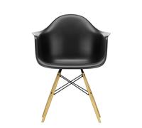 Vitra DAW Eames Plastic Armchair - noir foncé RE - érable jaune
