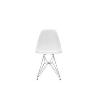 Vitra DSR Eames Plastic Side Chair - coton blanc RE - chromé