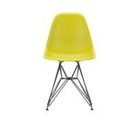Vitra DSR Eames Plastic Side Chair - moutarde RE - noir basique enduit de poudre