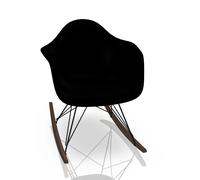 Vitra Fauteuil à bascule Eames Plastic Arm RAR érable foncé / chrome / noir profond