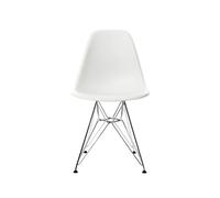 Vitra Eames Plastic DSR Chaise de Salle à Manger Blanche/Chrome