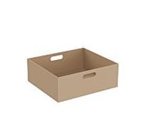 Vitra Boîte en cuir Equal 64114 45 x 40 x 16 cm, 2 trous de poignée, beige
