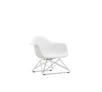 Vitra Fauteuil en plastique Eames LAR - blanc - chrome brillant