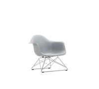 Vitra Fauteuil en plastique Eames LAR - chrome brillant - gris clair RE