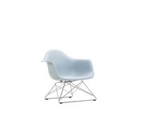 Vitra Fauteuil en plastique Eames LAR - gris polaire RE - chrome brillant