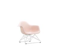 Vitra Fauteuil en plastique Eames LAR - rose doux RE - chrome brillant