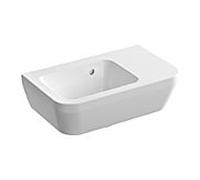 Vitra Integra lave-mains 7091L003-0012 37x22cm, blanc , vasque à gauche, plage de robinetterie à droite, trop-plein