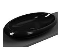 Vitra Istanbul 4446B470-0016 noir VC, 85,5x51cm, sans plate-forme de trou pour robinet/sans trou de trop-plein