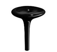 Vitra Istanbul lavabo 4251B470-0016 noir VC, 60,5x62cm, colonne intégrée