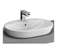 Vitra Metropole bassin tour 5943B003-0001 59,5x44,5cm, ovale, avec trou de coulée, blanc , avec trop - plein