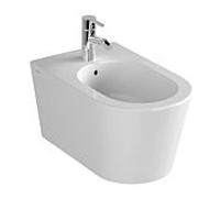 Vitra Options mur Bidet 5174B003-1046 35,5x57,5cm, trop-plein / trou pour robinetterie au milieu, avec fermeture dissimulée, blanc