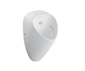 Vitra Plural Urinal 7808B003-5330 33x34,5x60,5cm, fonctionnement sur piles, blanc haute brillance