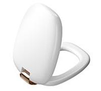 Vitra plural WC -seat 126-001-029 blanc noble / cuivre, avec fermeture amortie, dégagement rapide