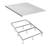 VitrA Receveur acrylique LEAF 120x80 Blanc texturé, PN 24, classe C + set de pieds - 100x80