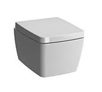 VitrA Salle de bains applique murale Salle de bains WC Compact 5671B0030075 36 x 49 cm, blanc, 3/6 l, fixation invisible