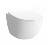 Vitra - SENTO Cuvette compacte sans bride 49,5cm + abattant ultra-fin avec frein de chute (SentoCompactRimless)