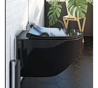 Vitra Sento WC siège 120-070R409 36,5x45cm, avec abaissement automatique, avec fermeture rapide, noir brillant