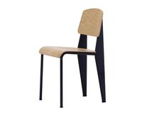 Vitra Standard Chaise de Salle à Manger Prouvé Bleu Marcoule/Chêne