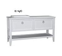 Vitra Valarte meuble vasque à encastrer 62204 118 x 52 x 87,5 cm, gauche, 2 blanc pleins, corps match1 mat / vasque blanc brillant