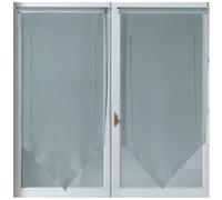 Vitrage - Home Maison - HM692296529 - Tamisant - Brodé - Ajouré - Gris 45 x 120 cm