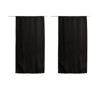 Vitrage occultant REGLISSE - 60 x 120 cm - Noir