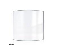 Vitre Aduro 1 - Verre Courbe pour poêle à bois - 413 x 414 mm (A x H) - 4 mm