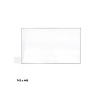 Vitre Franco Belge BASQUE 14 KW - Verre Rectangle pour poêle à bois - 743 x 448 mm (L1 x H1) - 4 mm