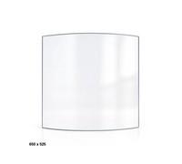 Vitre Godin BRULHAUT - Verre Courbe pour poêle à bois - 525 x 650 mm (A x H) - 4 mm
