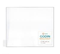 Vitre Godin BRULHAUT - Verre Rectangle pour poêle à Bois - 583 x 485 mm (L1 x H1) - 4 mm