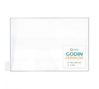 Vitre Godin CERVALOU - Verre Rectangle pour poêle à Bois - 435 x 295 mm (L1 x H1) - 4 mm