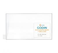 Vitre Godin ECO ET ECO Bois / 435 X 240 - Verre Rectangle pour poêle à Bois - 435 x 240 mm (L1 x H1) - 4 mm