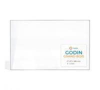 Vitre Godin Grand Bois - Verre Rectangle pour poêle à Bois - 617 x 386 mm (L1 x H1) - 4 mm