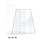 Vitre Godin LUXOR I ET II - Verre Trapèze isocèle pour poêle à bois - 328 / 298 x 523 mm (L1/L2 x H1) - 4 mm