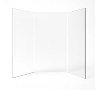 Vitre Invicta 688544 Foyer 850 Porte RELEVABLE - Verre Prismatique pour Insert - (200+420+200) x 434 (L2+L1+L3) x H1-4 mm