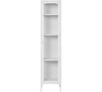 Vitrine 1 Portes Verre et Métal Blanc H180cm - HENDRA - ALTOBUY Blanc G